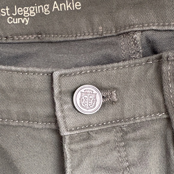 Talbots Olive Green High-Waist Curvy Ankle Jeggings - Picture 6 of 11